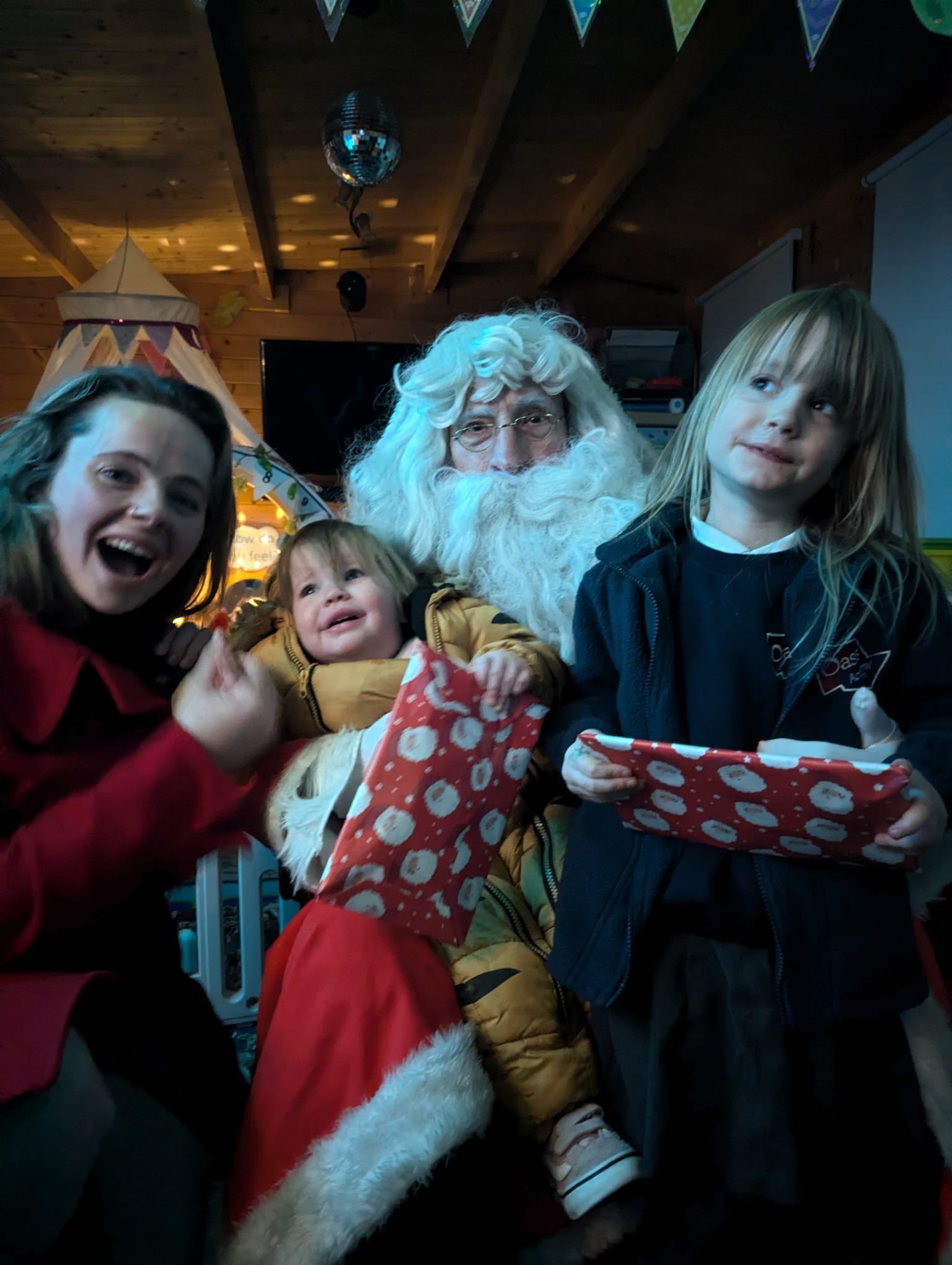 Cara meeting Father Christmas